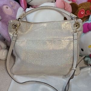 NWT Aimee Kestenberg Mantra Perfect Shoulder Bag In Champagne Shimmer